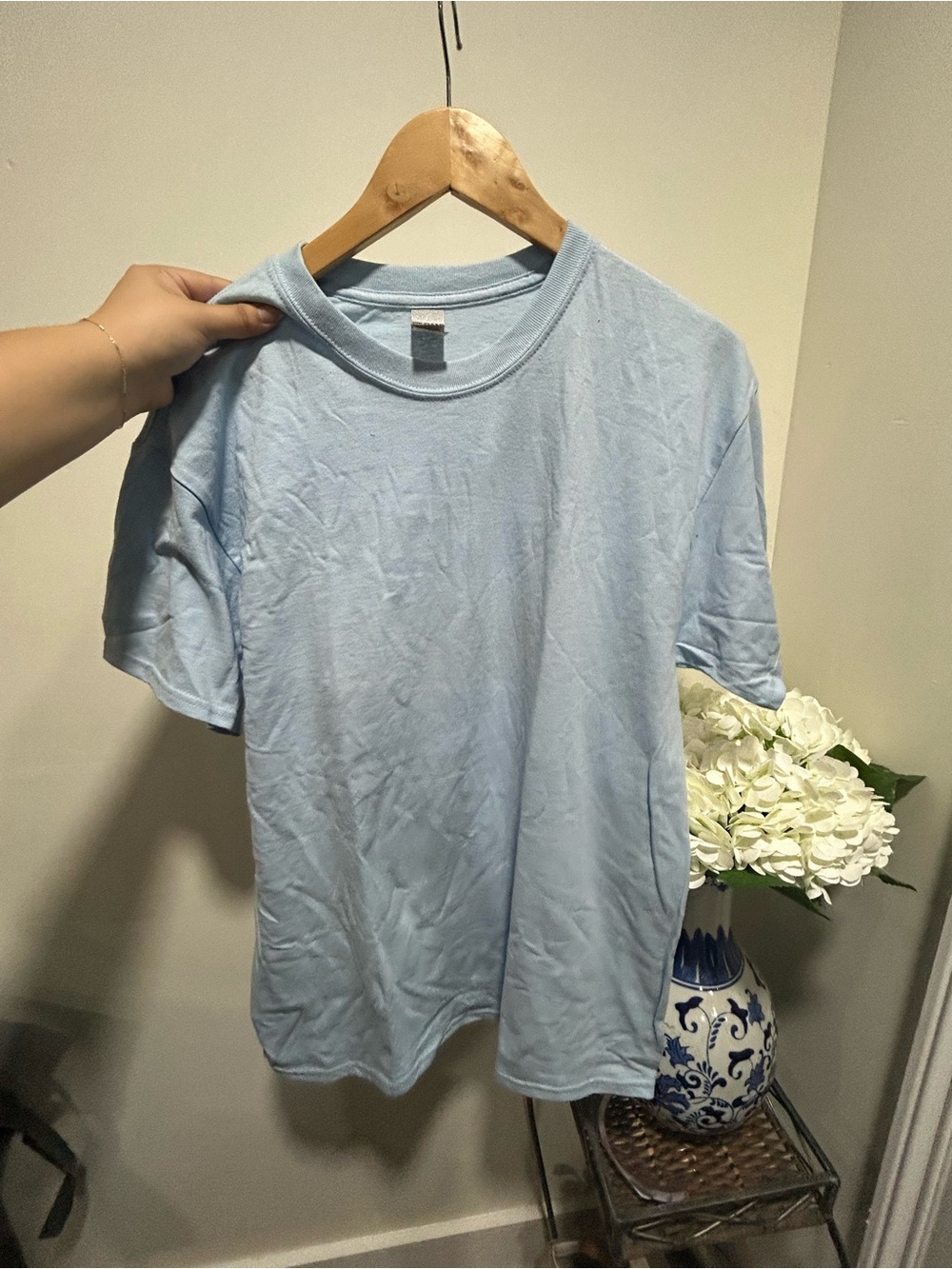 Gildan Pale Blue Short Sleeve Crew Neck Tee